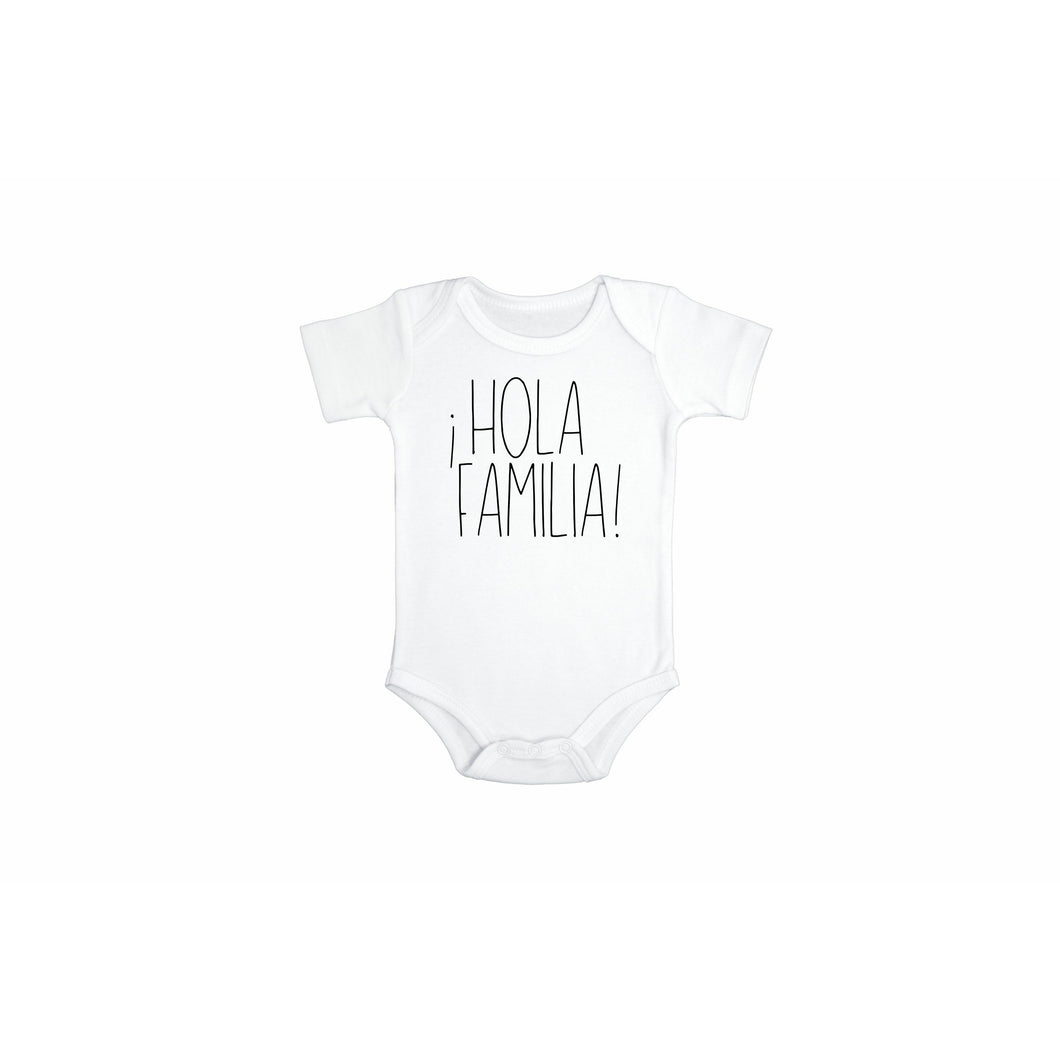 Hola Familia! Pregnancy Announcement Onesie in Spanish (0-3 Months)