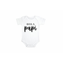 Load image into Gallery viewer, Hola Papi Pregnancy Announcement Onesie (0-3 Months)
